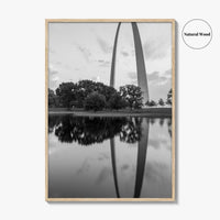 St Louis Black and White Fine Art Photo Print, Missouri Park View Poster
