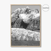 Torres del Paine Black and White Fine Art Photo Print, Grey Glacier, Patagonia Chile