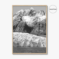 Torres del Paine Black and White Fine Art Photo Print, Grey Glacier, Patagonia Chile