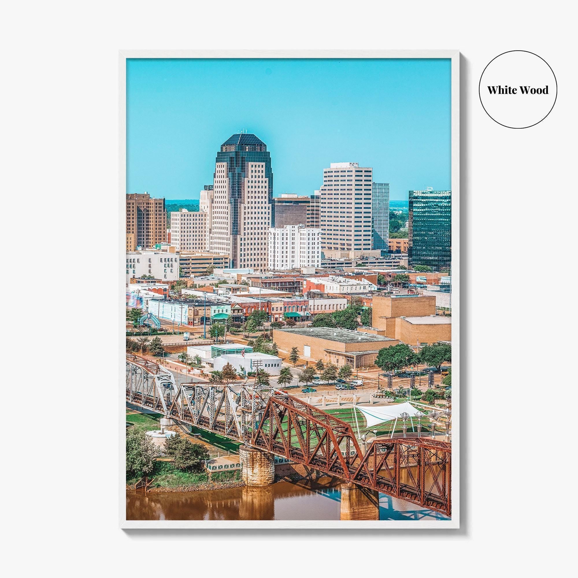 Shreveport Skyline Fine Art Photo Print, River, Louisiana, USA Wall Decor Poster