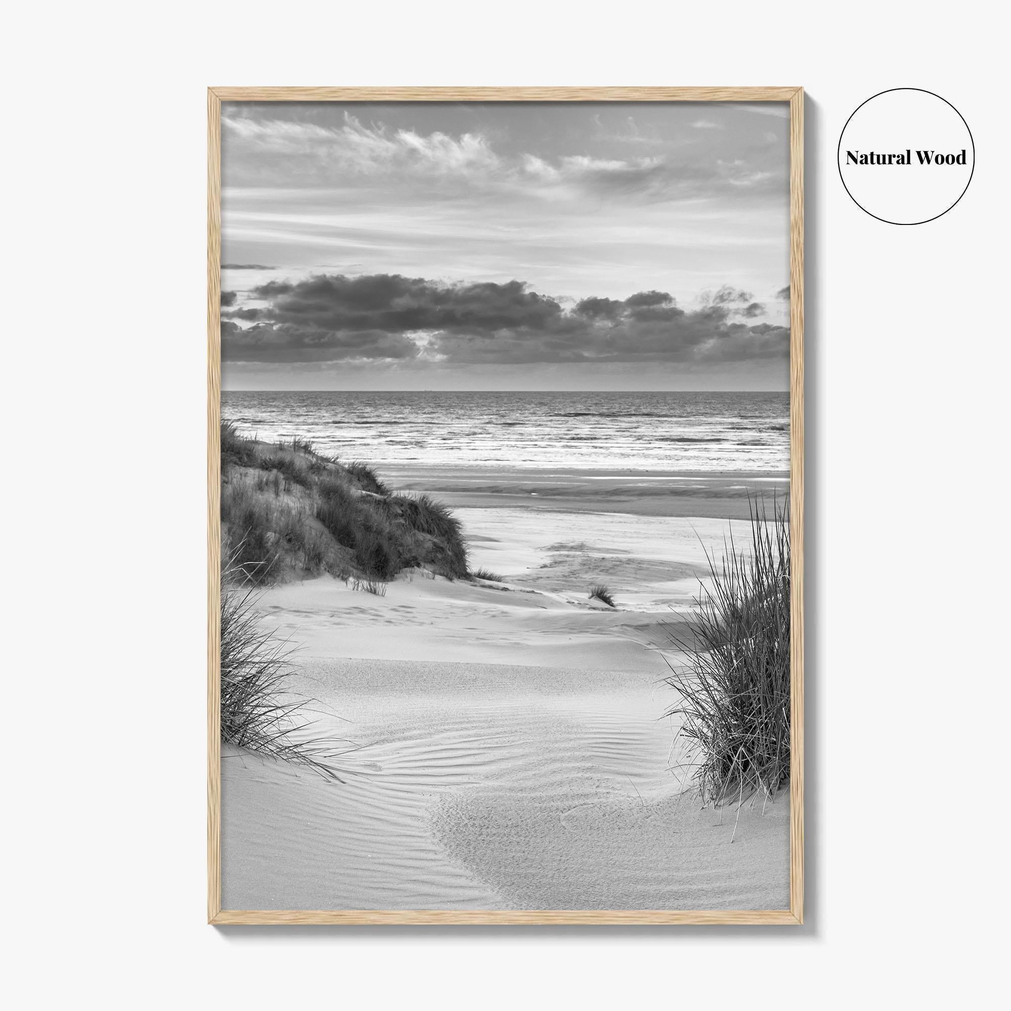 Ameland Black and White Fine Art Photo Print, Friesland Dunes North Sea Netherlands Poster