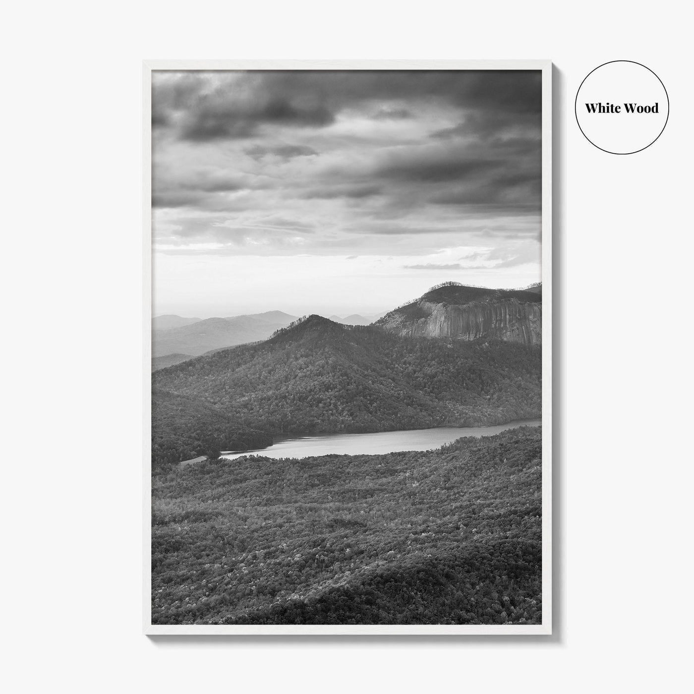 Table Rock State Park Black and White Fine Art Photo Print, South Carolina Poster