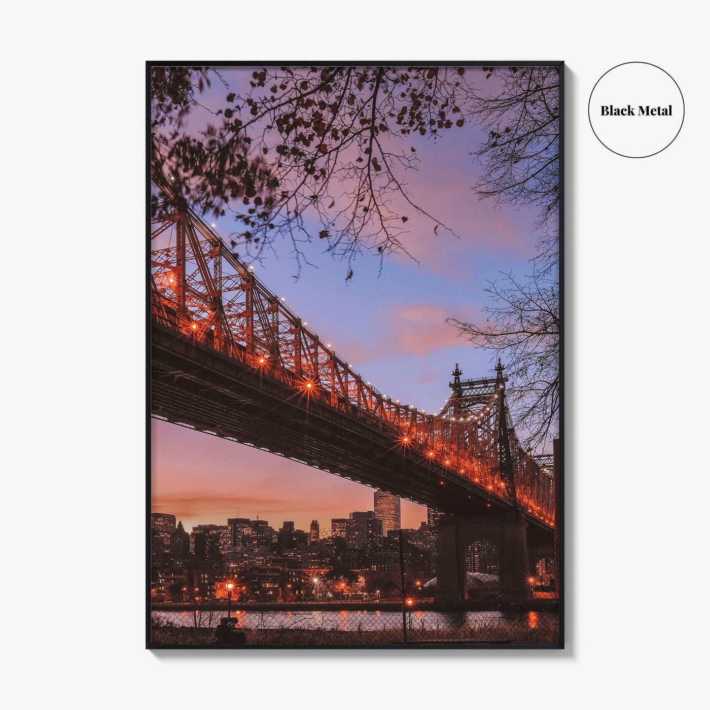 Queens New York Skyline Fine Art Photo Print, Queensboro Bridge, NYC Wall Decor Poster