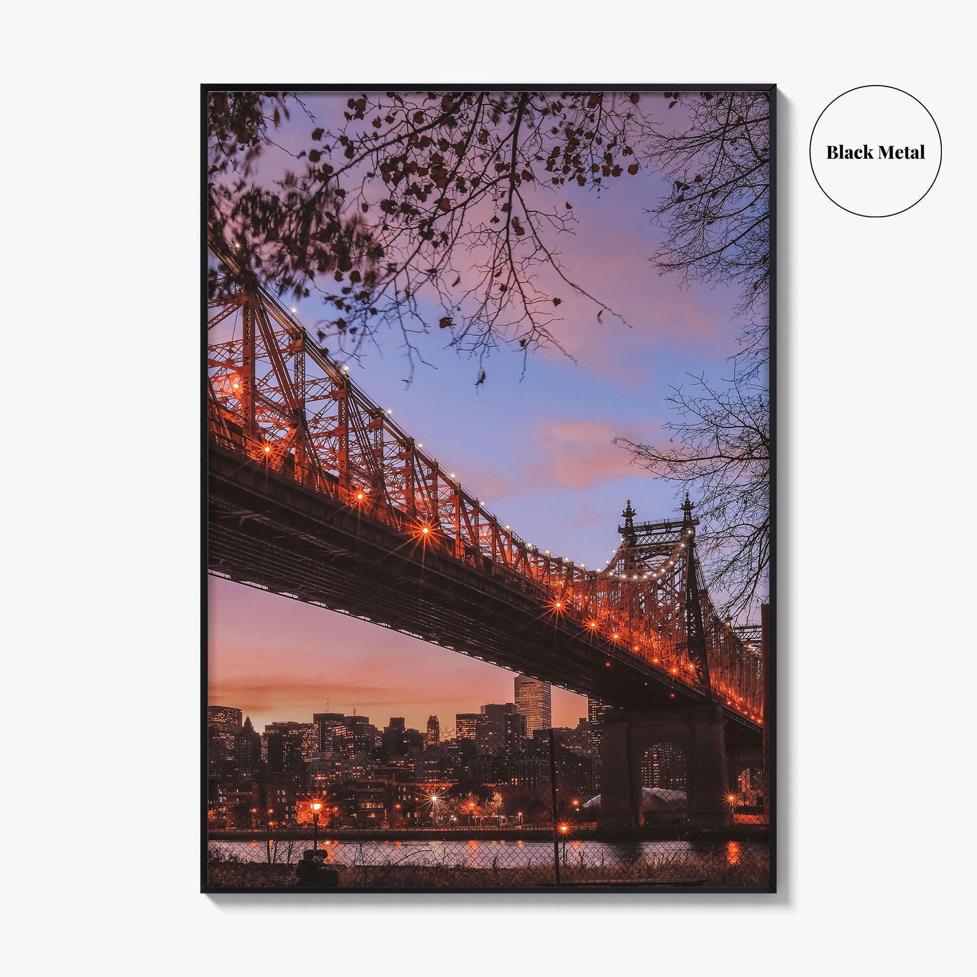 Queens New York Skyline Fine Art Photo Print, Queensboro Bridge, NYC Wall Decor Poster