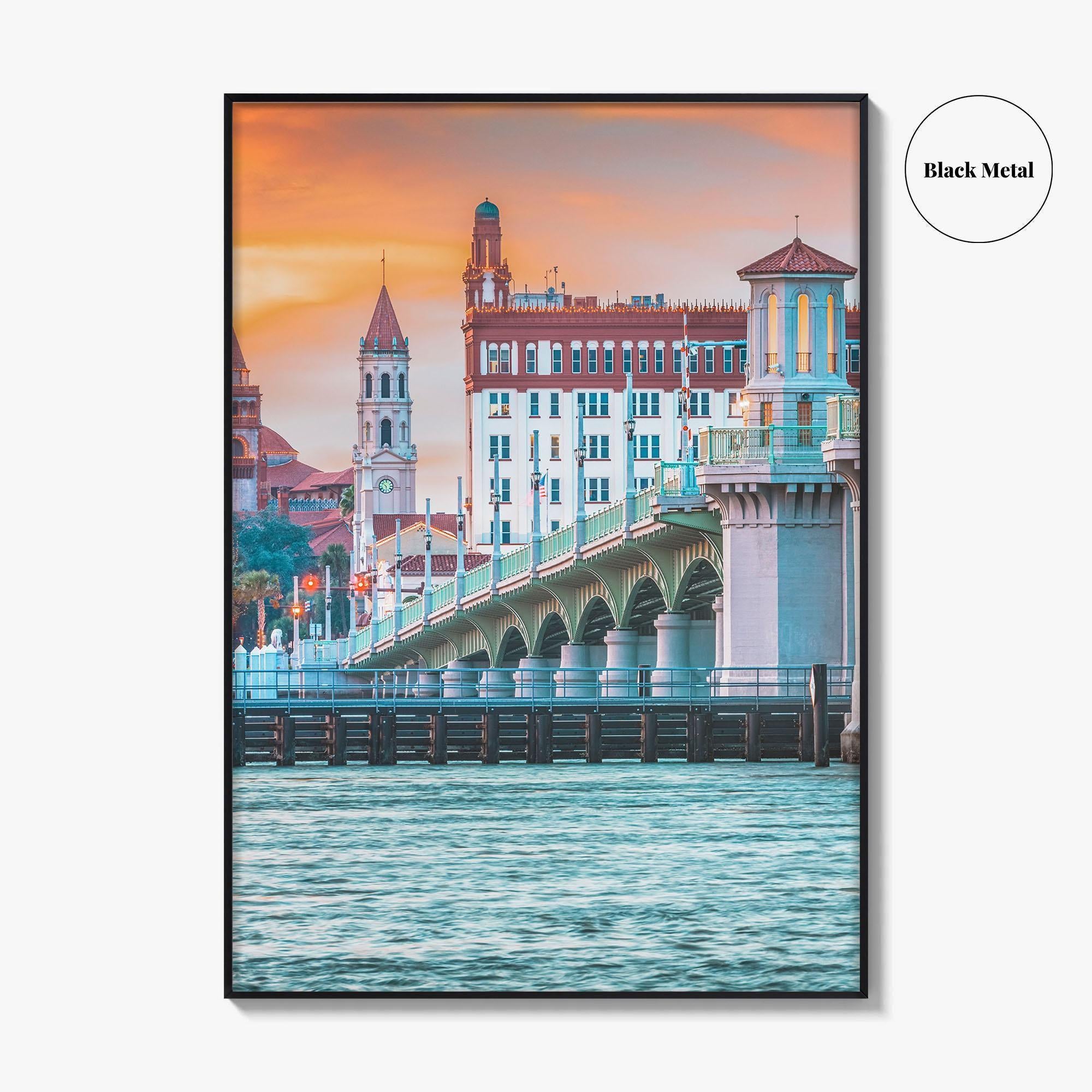St Augustine Fine Art Photo Print, Bridge of Lions, Florida Poster