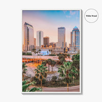 Tampa Skyline Fine Art Photo Print, Downtown, Florida USA Wall Decor Poster