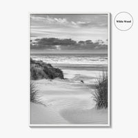 Ameland Black and White Fine Art Photo Print, Friesland Dunes North Sea Netherlands Poster