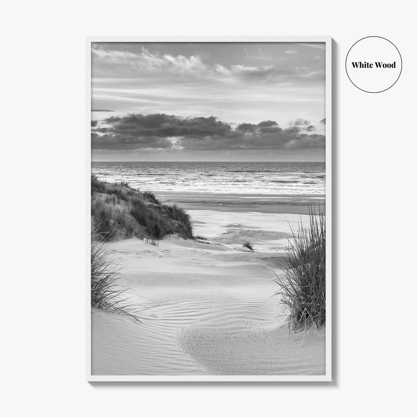 Ameland Black and White Fine Art Photo Print, Friesland Dunes North Sea Netherlands Poster