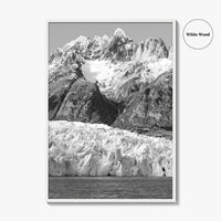 Torres del Paine Black and White Fine Art Photo Print, Grey Glacier, Patagonia Chile