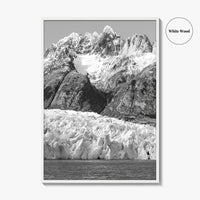 Torres del Paine Black and White Fine Art Photo Print, Grey Glacier, Patagonia Chile