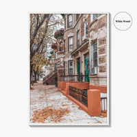 The Bronx Fine Art Photo Print, New York City NYC, Brownstone Houses Poster