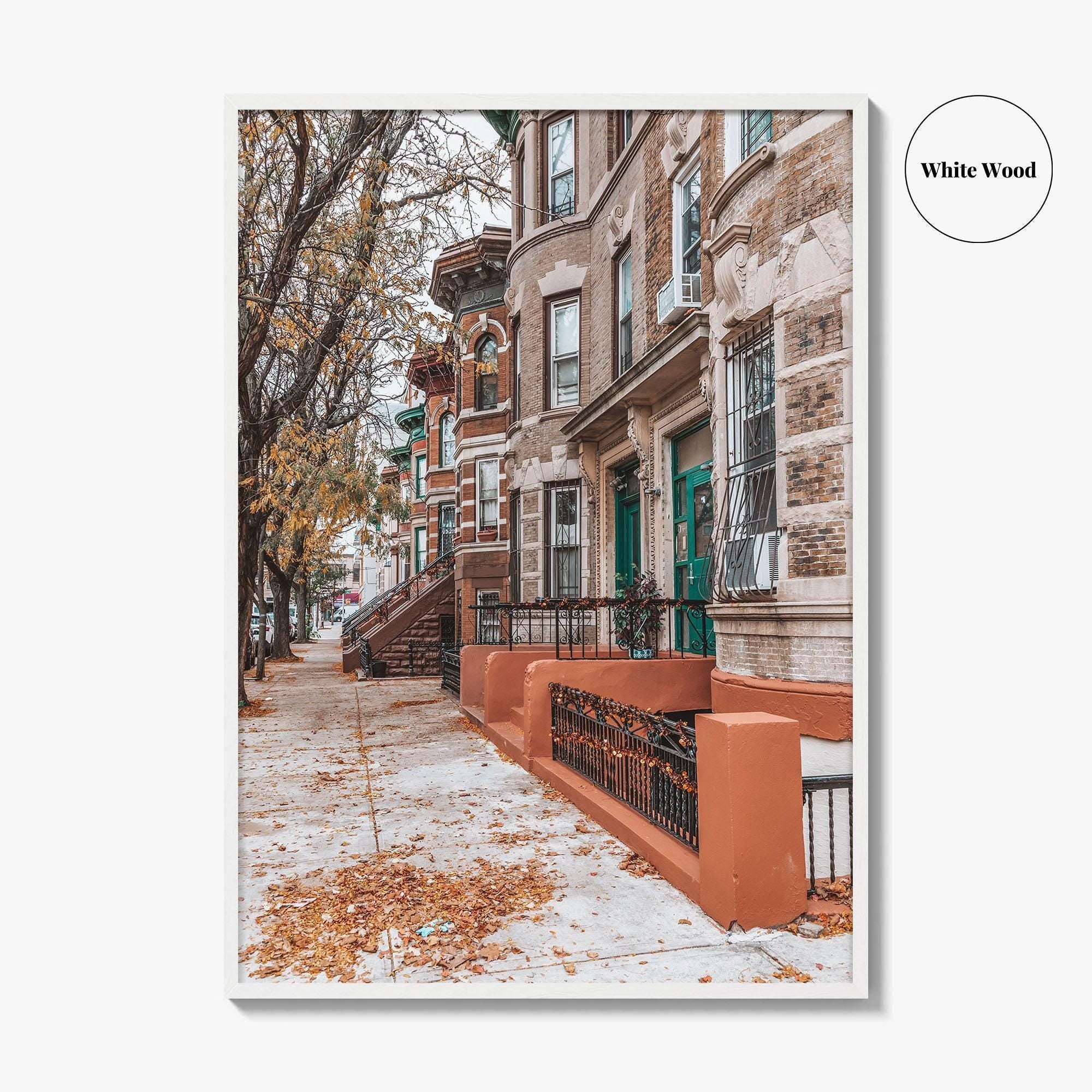 The Bronx Fine Art Photo Print, New York City NYC, Brownstone Houses Poster