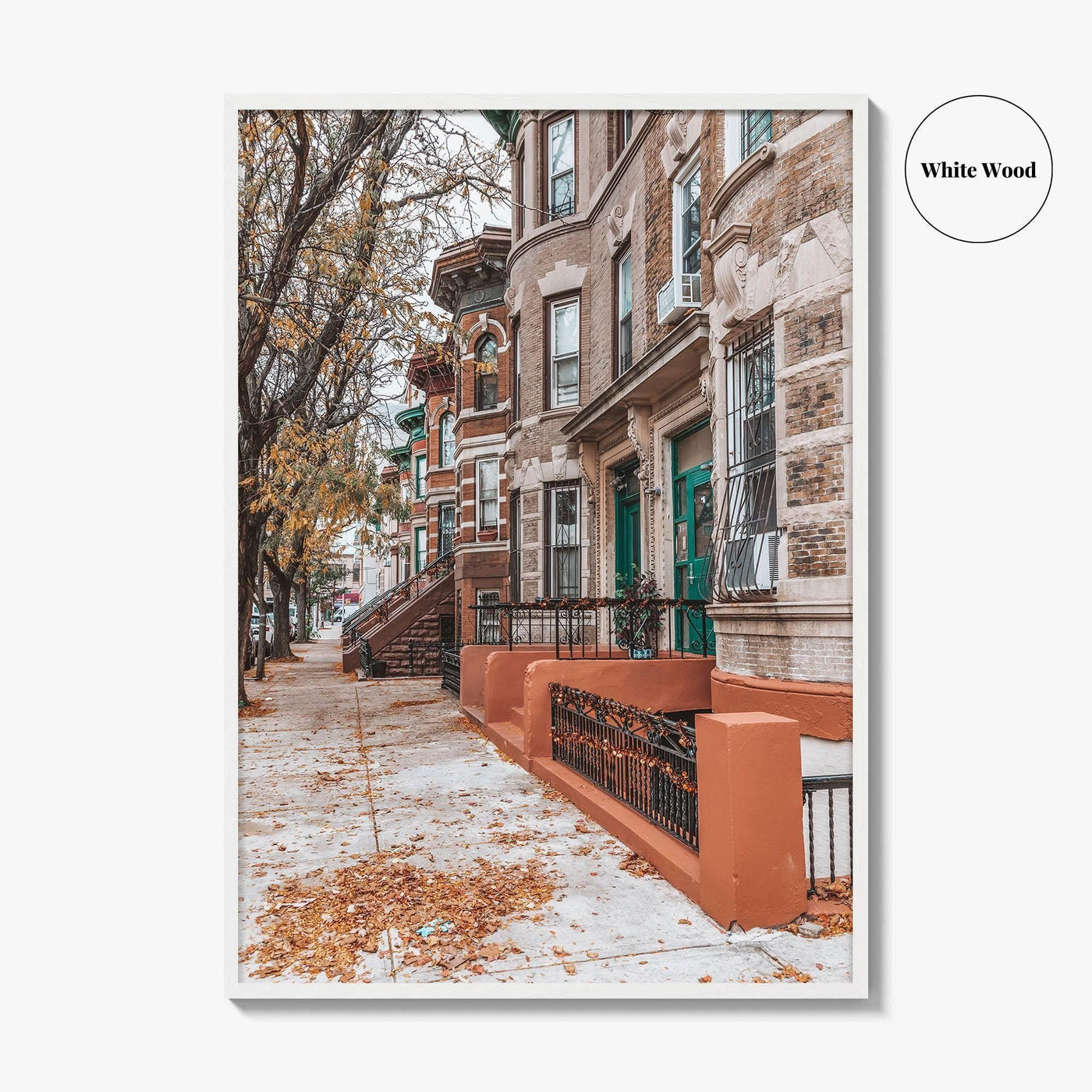 The Bronx Fine Art Photo Print, New York City NYC, Brownstone Houses Poster