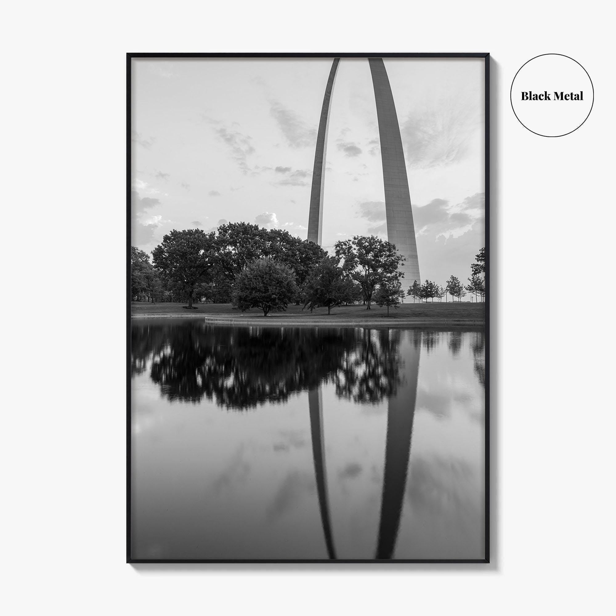 St Louis Black and White Fine Art Photo Print, Missouri Park View Poster