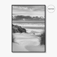 Ameland Black and White Fine Art Photo Print, Friesland Dunes North Sea Netherlands Poster