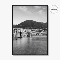 Cefalu Black and White Fine Art Photo Print, Sicily Italy Wall Decor Poster