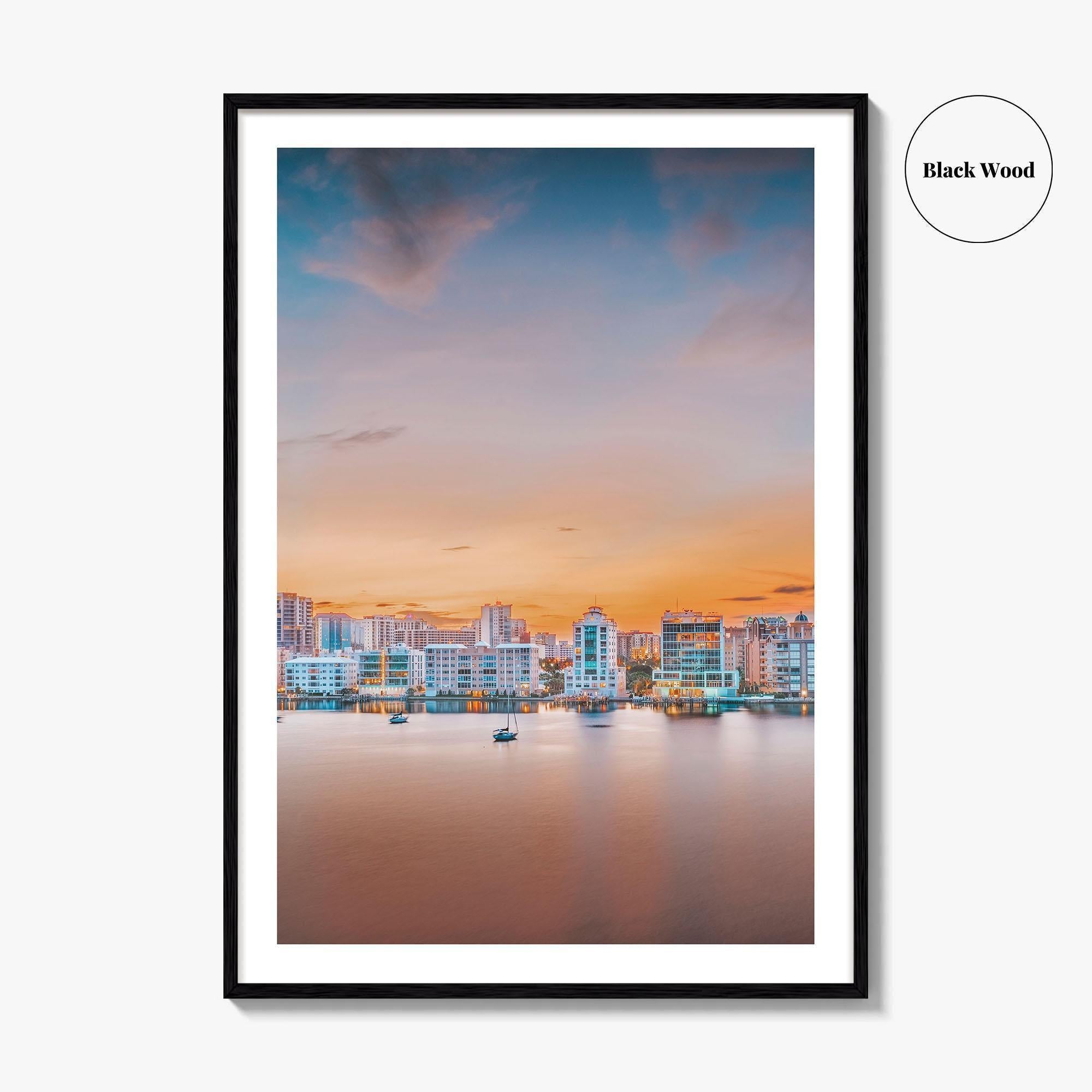 Sarasota Skyline Fine Art Photo Print, Florida USA, Wall Decor Poster