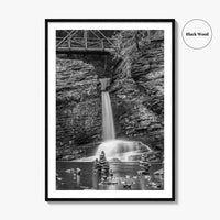 Pocono Mountains Black and White Fine Art Photo Print, Delaware Water Gap Poster