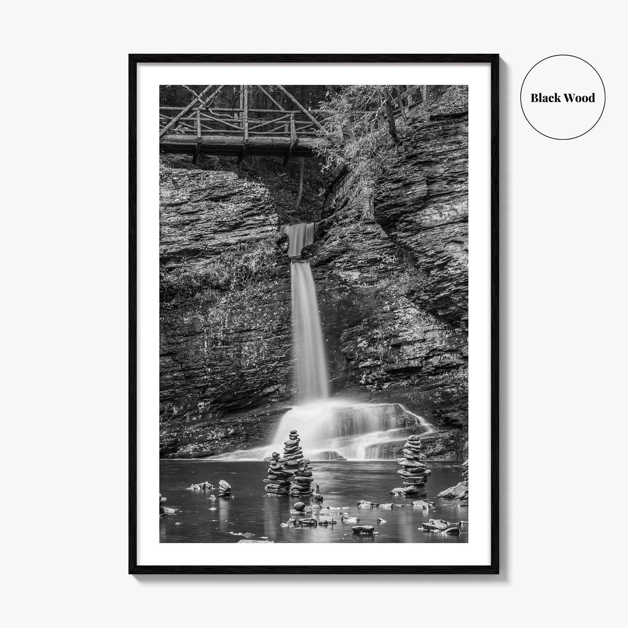 Pocono Mountains Black and White Fine Art Photo Print, Delaware Water Gap Poster