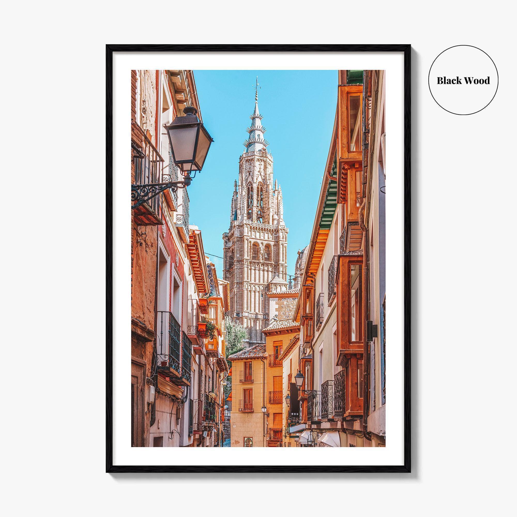 Toledo Spain Fine Art Photo Print, Cathedral Alleyway, Castilla La Mancha Wall Decor Poster