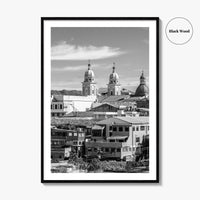Santiago de Cuba Black and White Fine Art Photo Print, City Center Basilica Poster