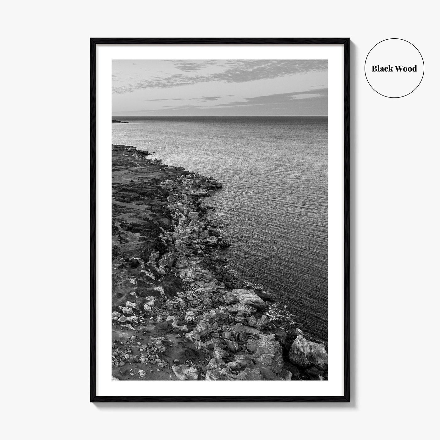 Gantheaume Point Black and White Fine Art Photo Print, Broome, Western Australia Poster