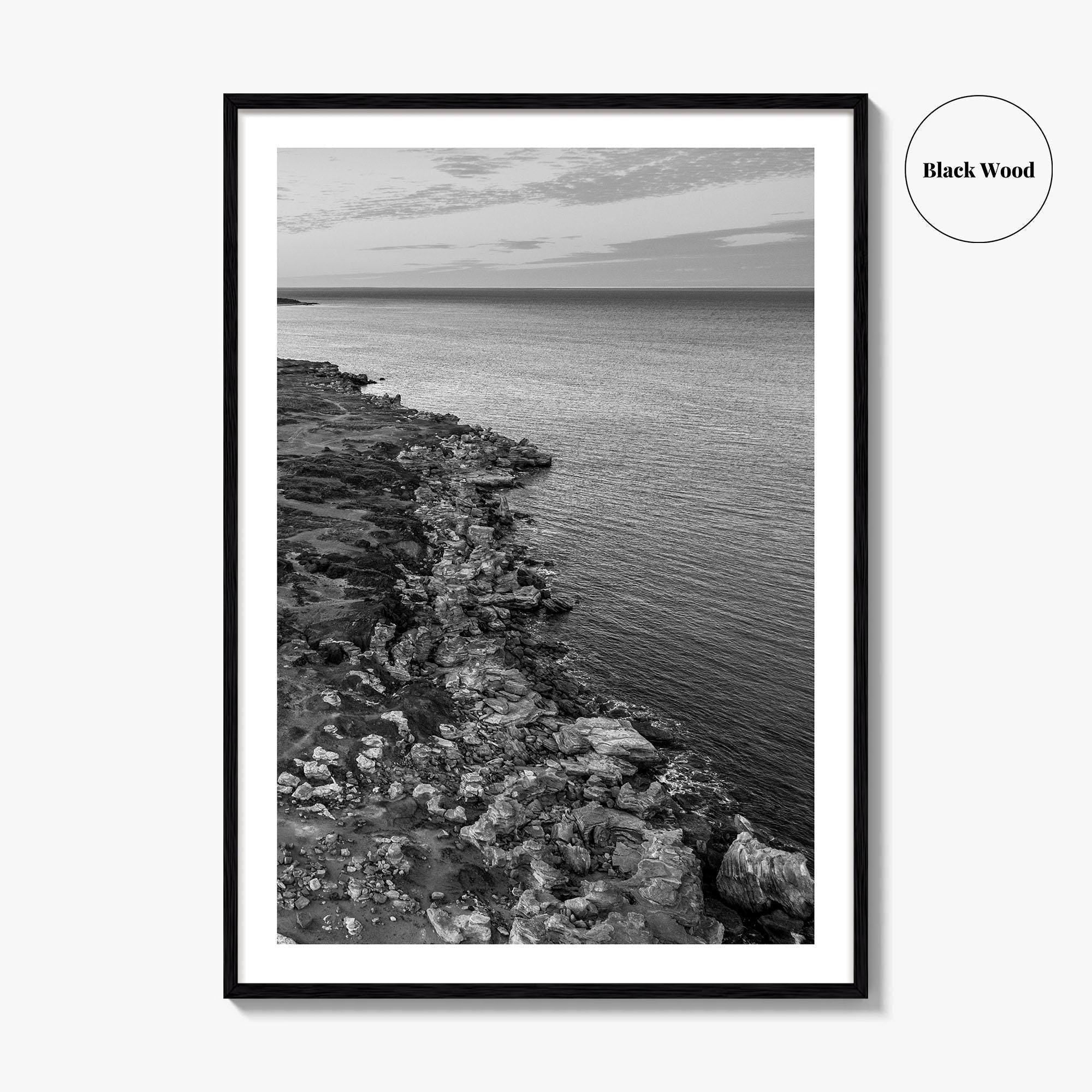Gantheaume Point Black and White Fine Art Photo Print, Broome, Western Australia Poster
