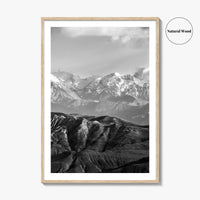 Upper Mustang Black and White Fine Art Photo Print, Annapurna Himalayas Poster