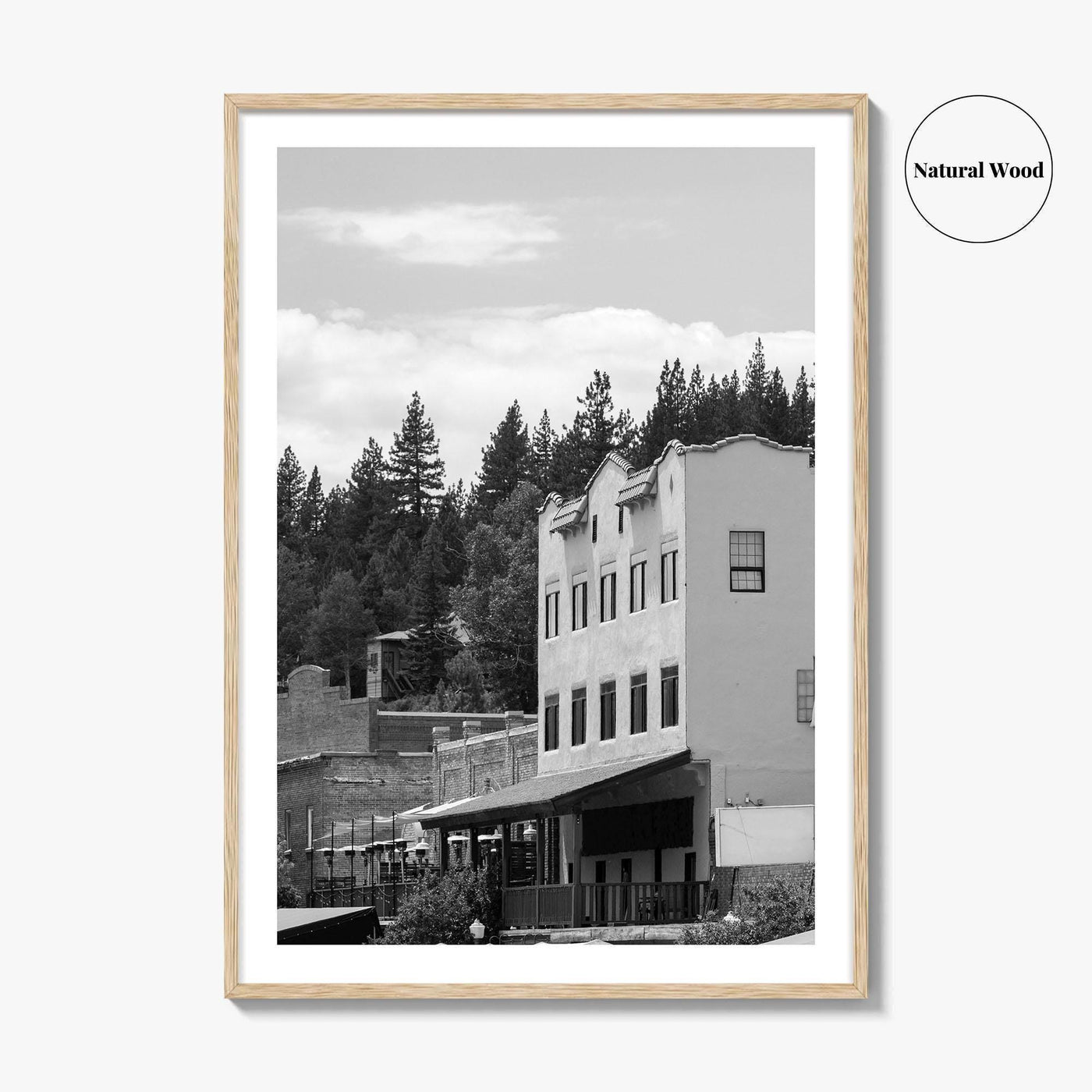 Truckee Black and White Fine Art Photo Print, Historic Downtown, Lake Tahoe California Poster