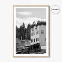 Truckee Black and White Fine Art Photo Print, Historic Downtown, Lake Tahoe California Poster