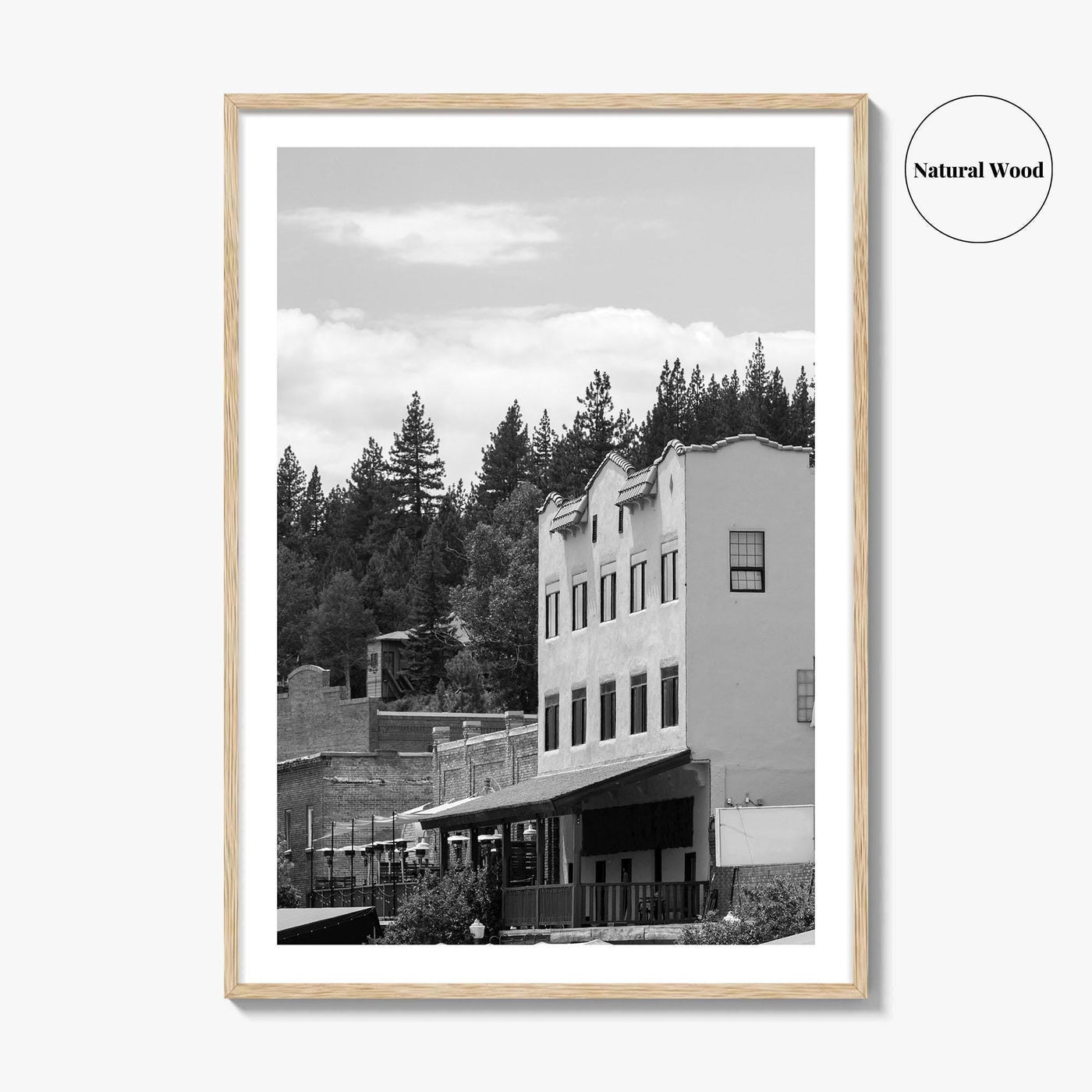 Truckee Black and White Fine Art Photo Print, Historic Downtown, Lake Tahoe California Poster