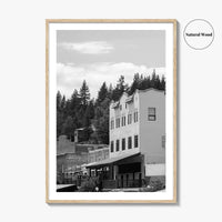 Truckee Black and White Fine Art Photo Print, Historic Downtown, Lake Tahoe California Poster