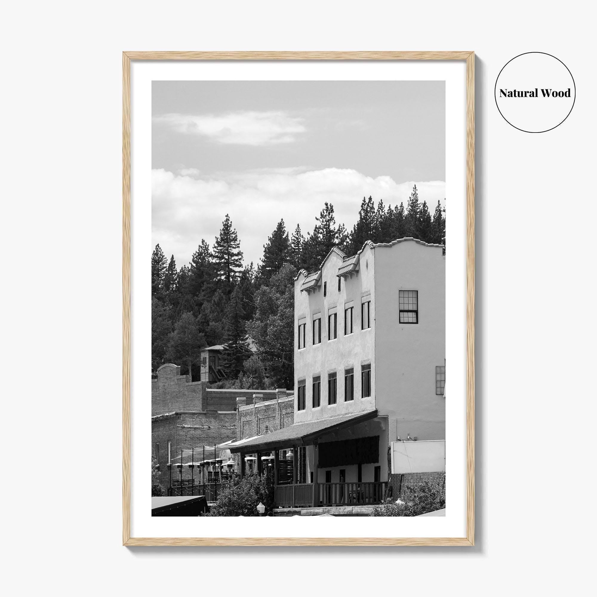 Truckee Black and White Fine Art Photo Print, Historic Downtown, Lake Tahoe California Poster