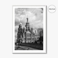 St Petersburg Russia Black and White Fine Art Photo Print, Spas na Krovi
