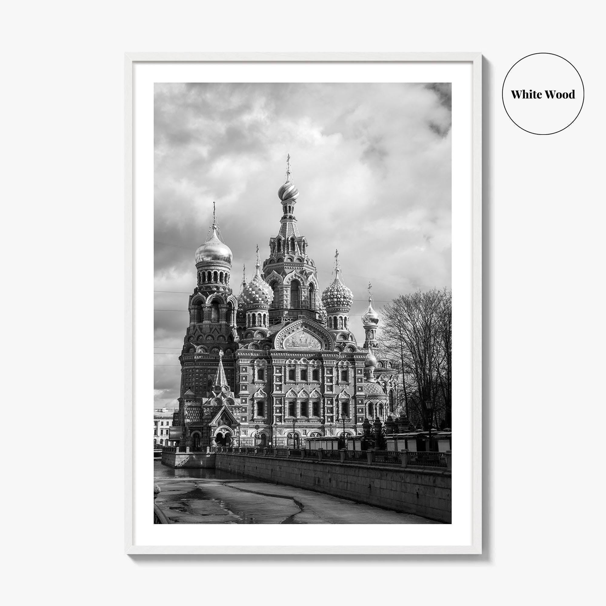 St Petersburg Russia Black and White Fine Art Photo Print, Spas na Krovi