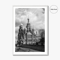 St Petersburg Russia Black and White Fine Art Photo Print, Spas na Krovi