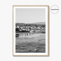 Santa Cruz Black and White Fine Art Photo Print, Wharf Monterey Bay California Poster