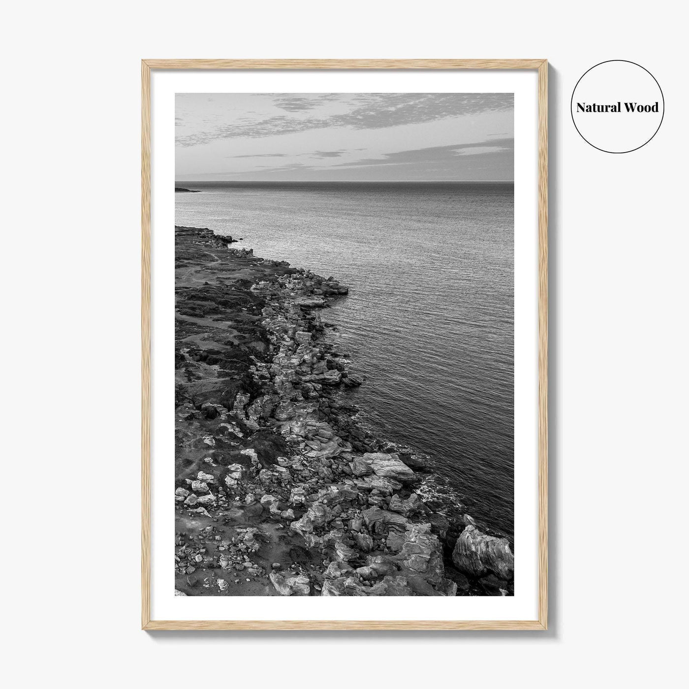 Gantheaume Point Black and White Fine Art Photo Print, Broome, Western Australia Poster