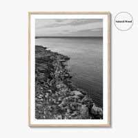 Gantheaume Point Black and White Fine Art Photo Print, Broome, Western Australia Poster