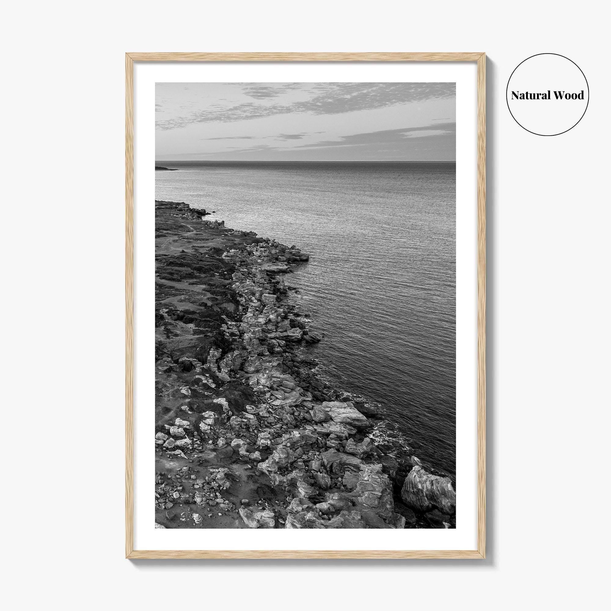Gantheaume Point Black and White Fine Art Photo Print, Broome, Western Australia Poster
