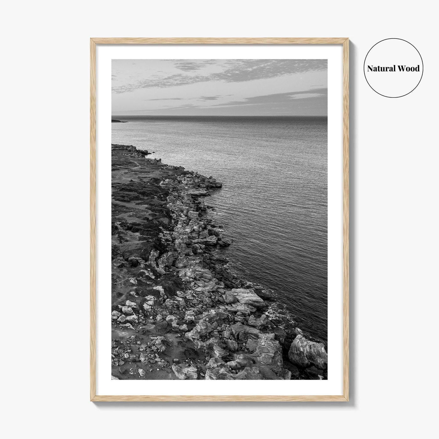 Gantheaume Point Black and White Fine Art Photo Print, Broome, Western Australia Poster