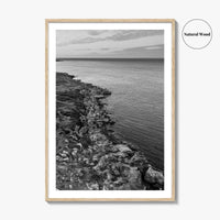 Gantheaume Point Black and White Fine Art Photo Print, Broome, Western Australia Poster
