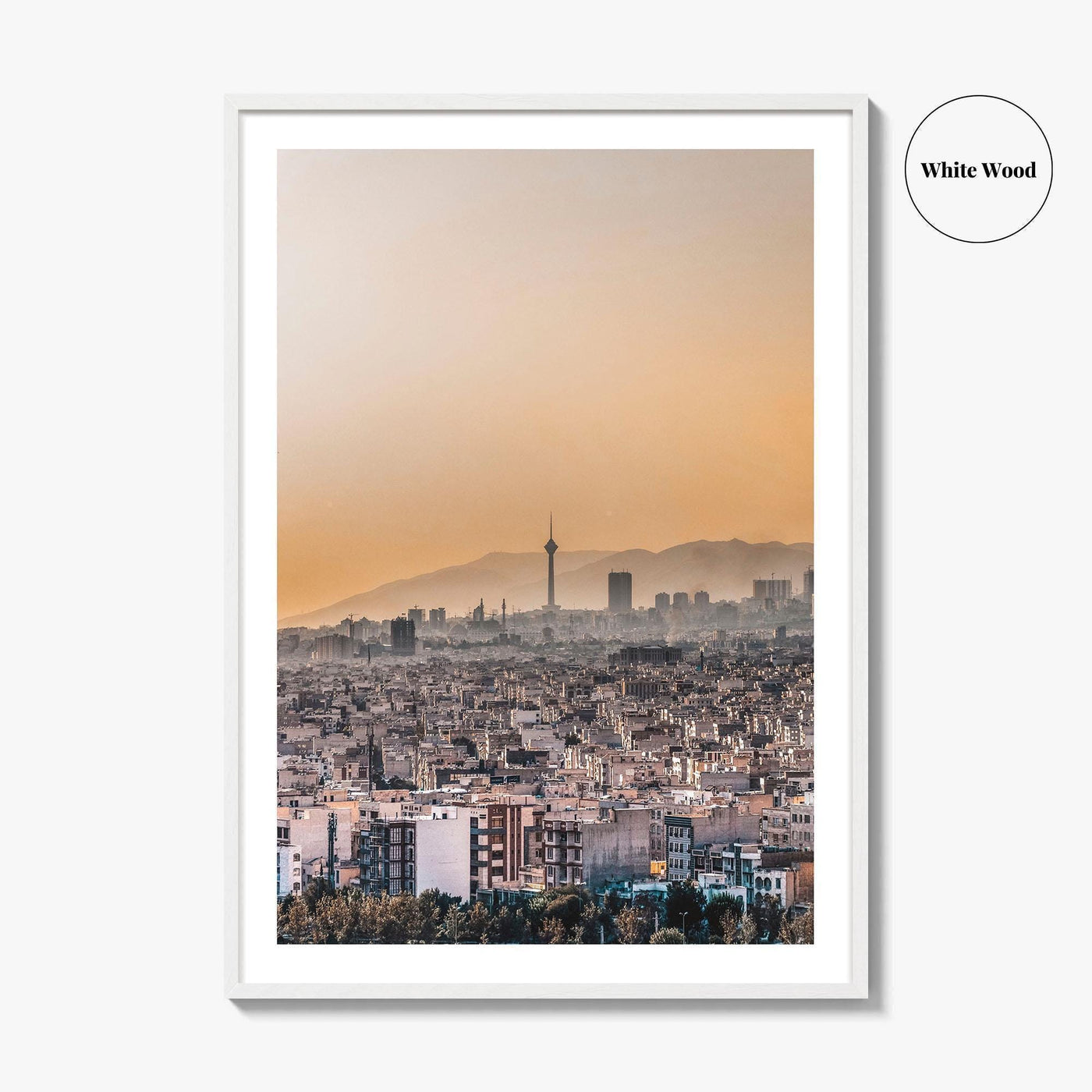 Tehran Skyline Fine Art Photo Print, Milad Tower, Iran Poster