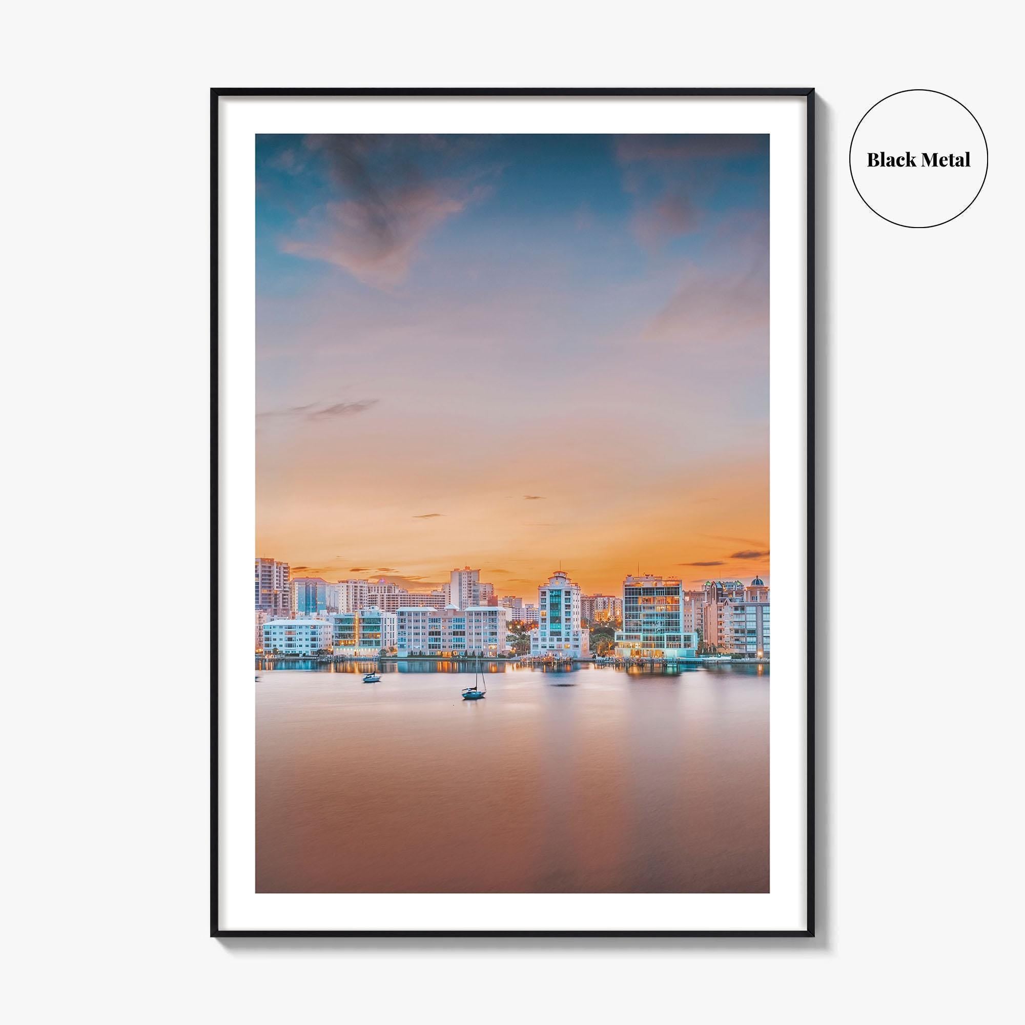Sarasota Skyline Fine Art Photo Print, Florida USA, Wall Decor Poster