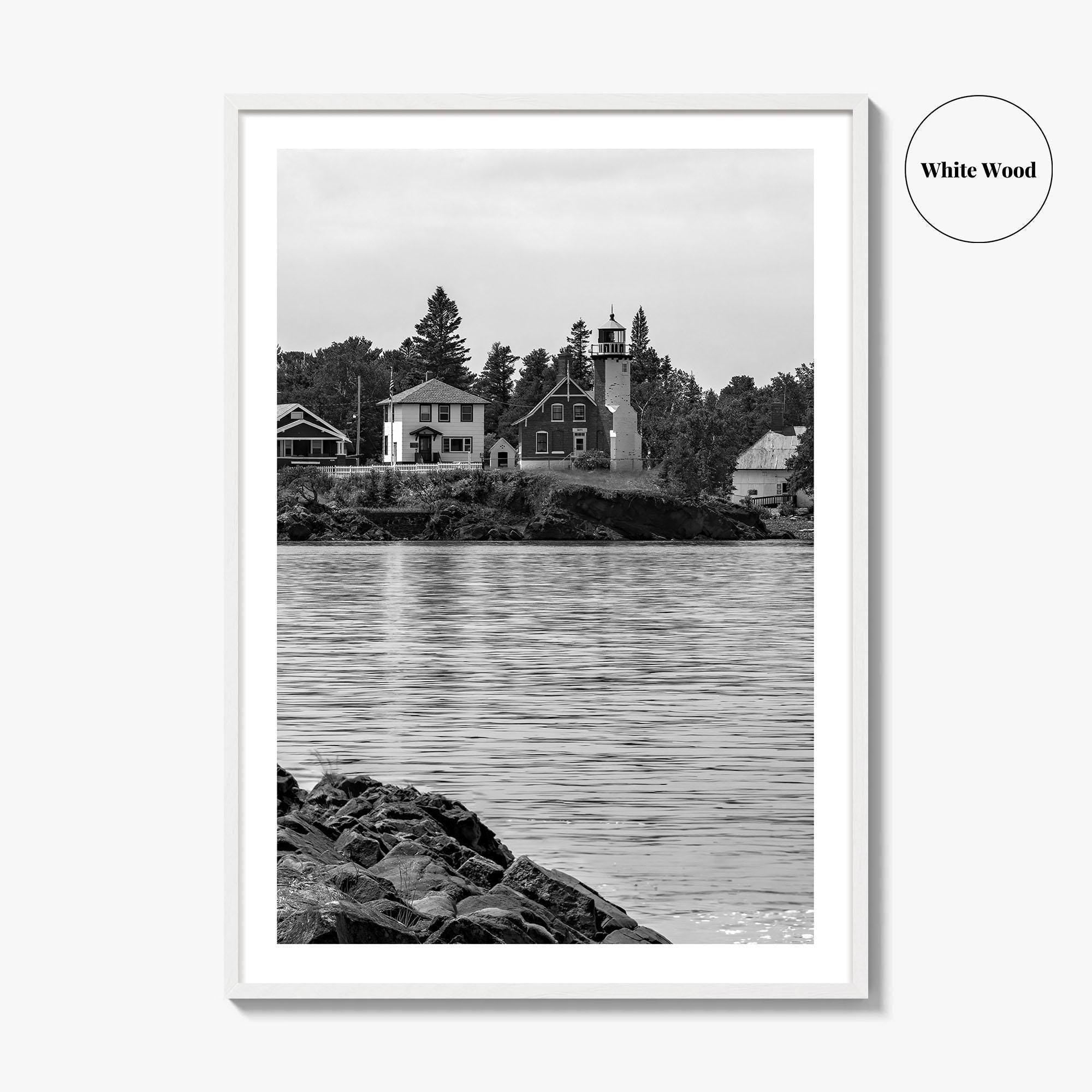 Eagle Harbor Black and White Fine Art Photo Print, Keweenaw Peninsula Michigan Poster