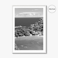 Parlatuvier Bay Black and White Fine Art Photo Print, Trinidad and Tobago Poster