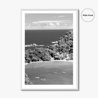 Parlatuvier Bay Black and White Fine Art Photo Print, Trinidad and Tobago Poster
