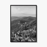 Shenandoah Skyline Black and White Fine Art Photo Print, Drive Stony Man Virginia Poster