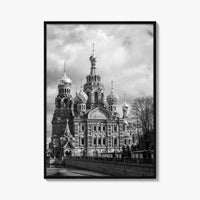 St Petersburg Russia Black and White Fine Art Photo Print, Spas na Krovi