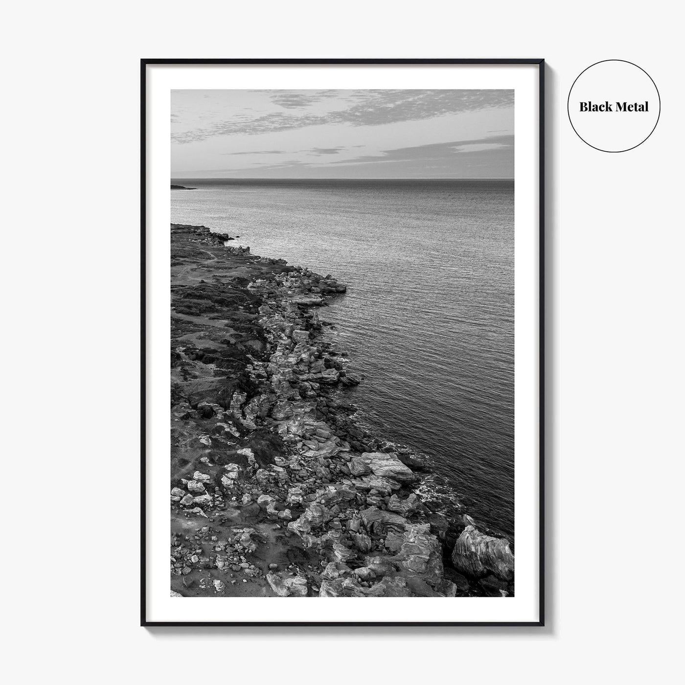 Gantheaume Point Black and White Fine Art Photo Print, Broome, Western Australia Poster
